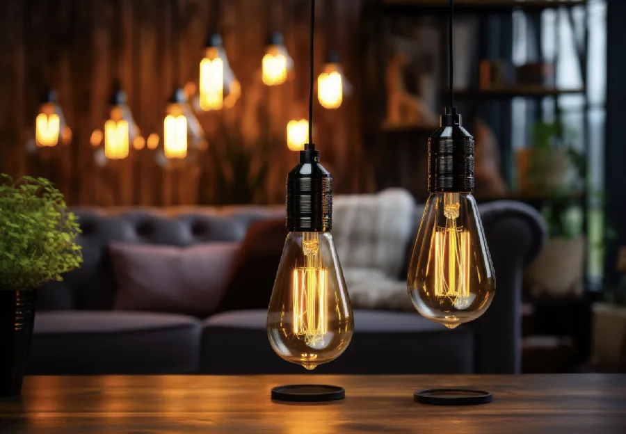 Lampade a sospensione accese nel LightingLab
